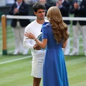 Alcaraz, felicitado por la princesa de Gales, Kate Middleton.