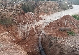 Tramo de las obras en ejecución.