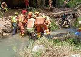 Bomberos del Consorcio en un rescate.
