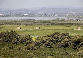 La laguna de la Albufera vista desde arriba.