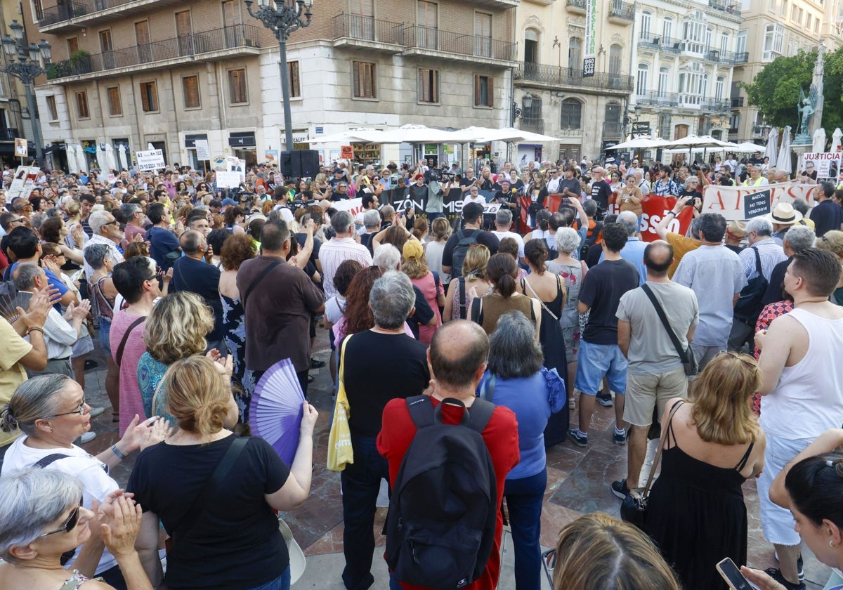 Manifestación de las víctimas de la dana.