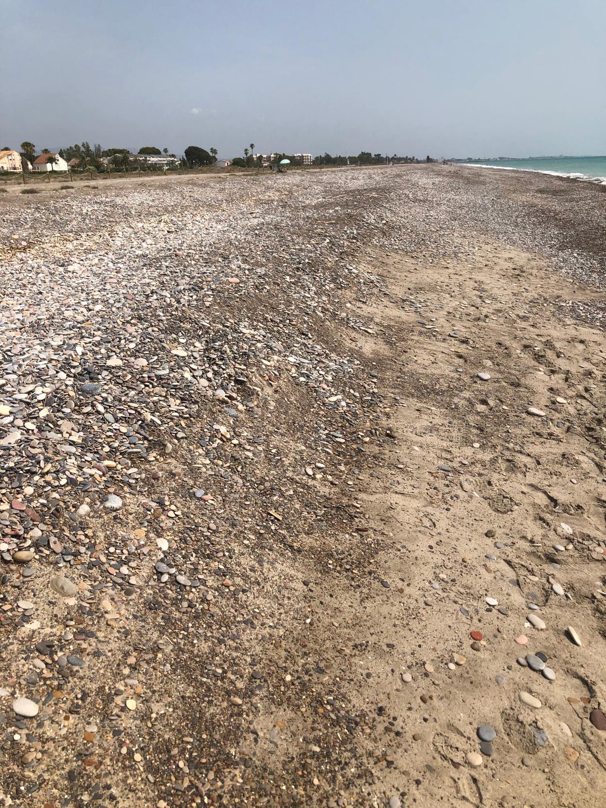 Estado de una playa de Sagunto.