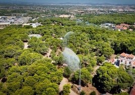 Activación de los cañones en el Vedat de Torrent.