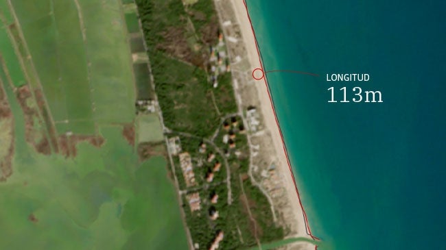 Imagen después - Así ha perdido la playa de la Garrofera 15 metros de arena