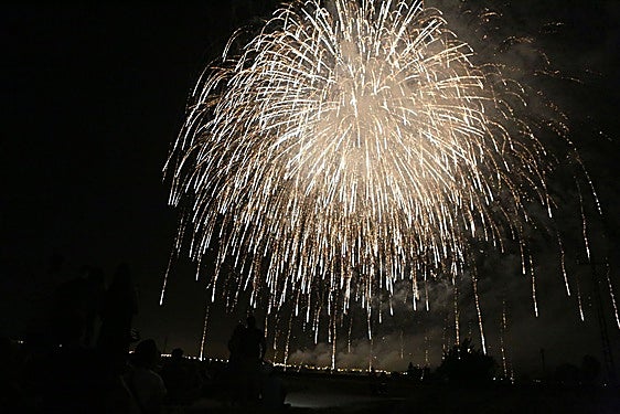 Espectáculo de fuegos artificiales.