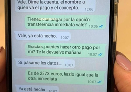Modelo del delito de estafa 'hijo en apuros'.