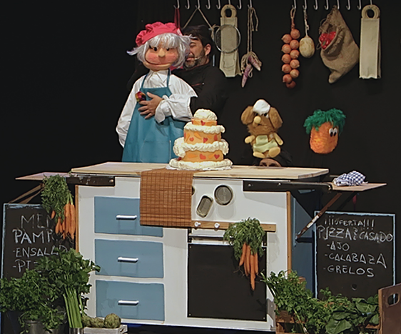 Uno de los espectáculos de la Muestra de T´íteres.