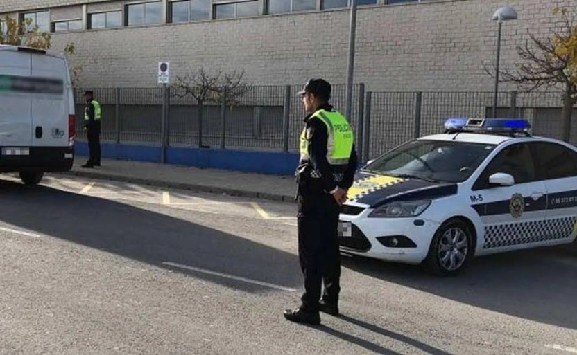 Policía Local de Benissa, en un control.