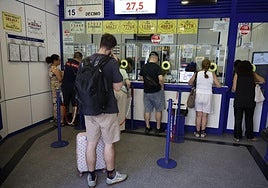 Una administración de lotería en una imagen de archivo.