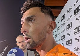 Cristian Rivero, después del partido ante el Castellón.