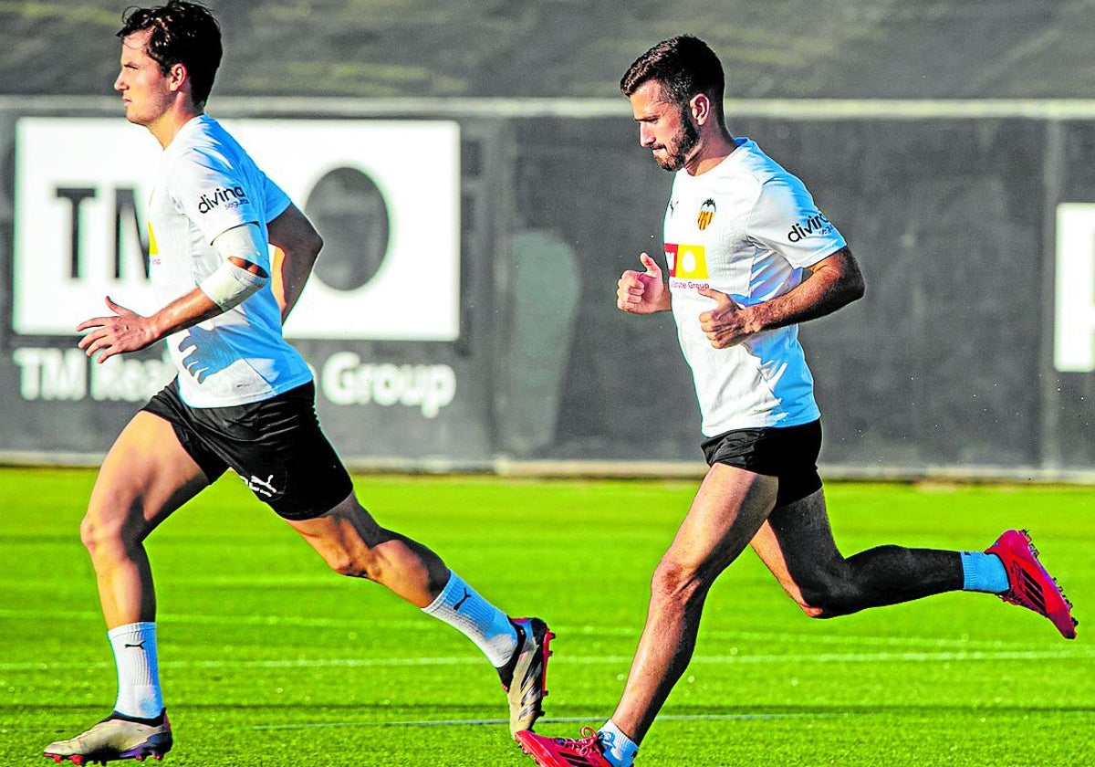 Hugo Guillamón y Gayà durante un entrenamiento.