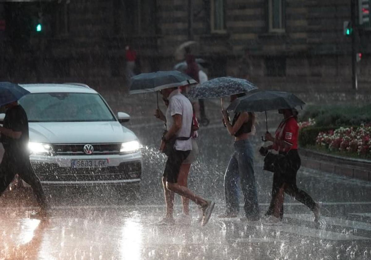 Lluvias en una imagen de archivo.
