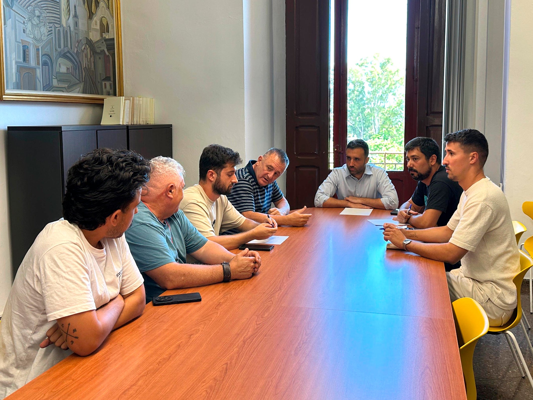 Un momento de la reunión.