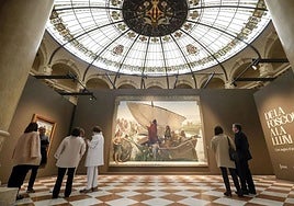 'Yo soy el pan de la vida', de Sorolla, se exhibió en el edificio de Correos de Valencia.