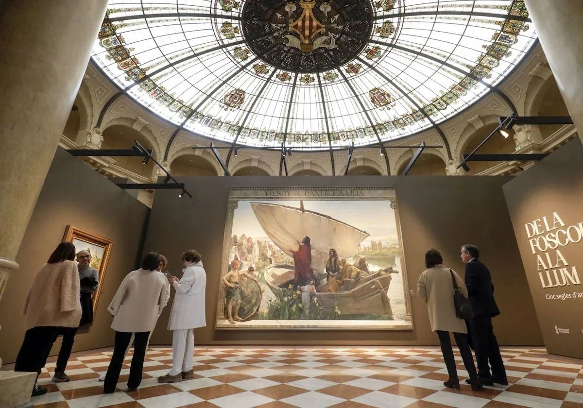 'Yo soy el pan de la vida', de Sorolla, se exhibió en el edificio de Correos de Valencia.