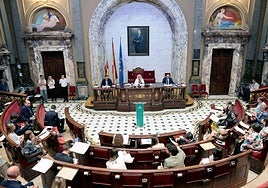 La sesión plenaria de este martes en el hemiciclo municipal.