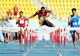 Anthony Junier, durante la carrera