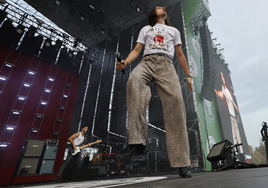 Antonio y Pepe, el año pasado durante la actuación de Arde Bogotá en el FIB.