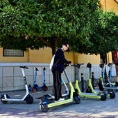 Patinetes eléctricos de alquiler, en una imagen de archivo.