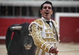 Alejandro Talavante durante una faena en Francia.