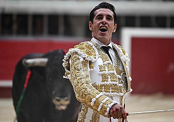Alejandro Talavante durante una faena en Francia.