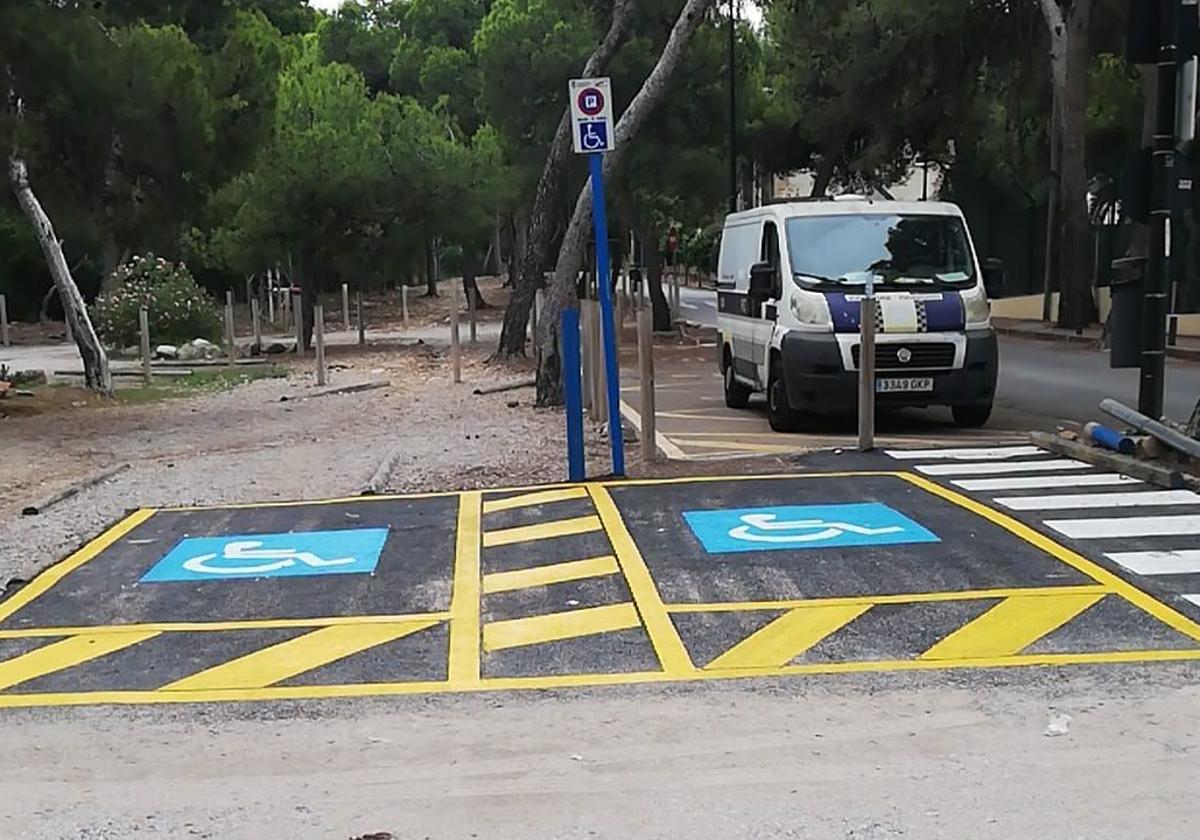Plazas de estacionamiento reservado.