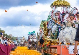 Batalla de flores en Valencia.