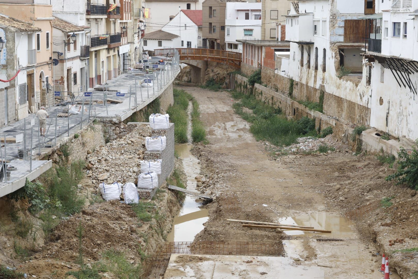 La tormenta aviva el temor en Chiva por el retraso de las obras en el barranco