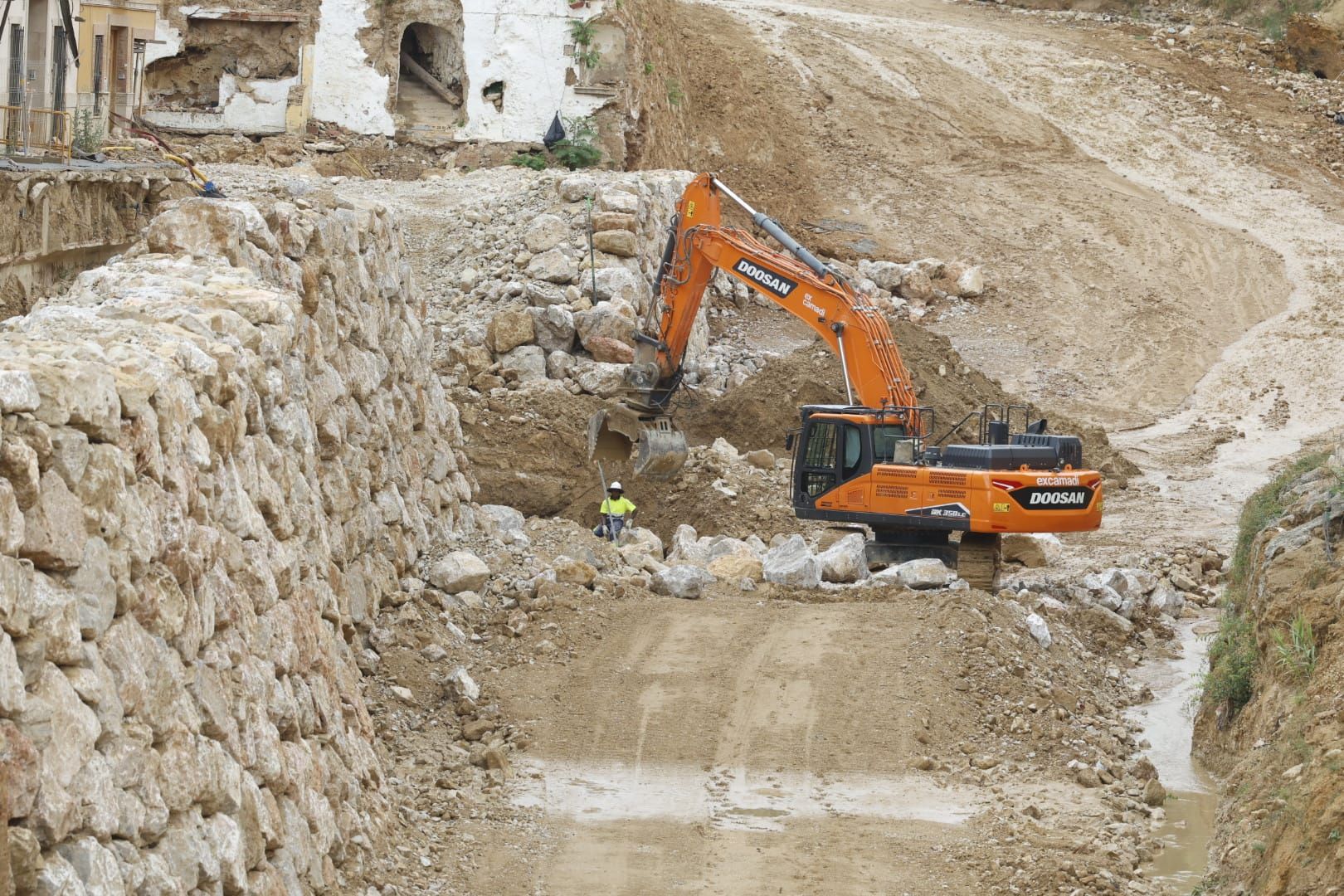La tormenta aviva el temor en Chiva por el retraso de las obras en el barranco