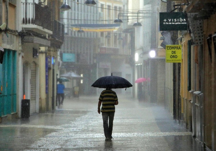 Lluvias en la provincia de Valencia, en una imagen de archivo.
