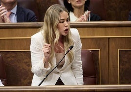 La exdiputada del PP, Noelia Núñez, durante un pleno en el Congreso de los Diputados.