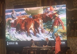 Firma del convenio que permitirá traer las obras de Sorolla a Valencia