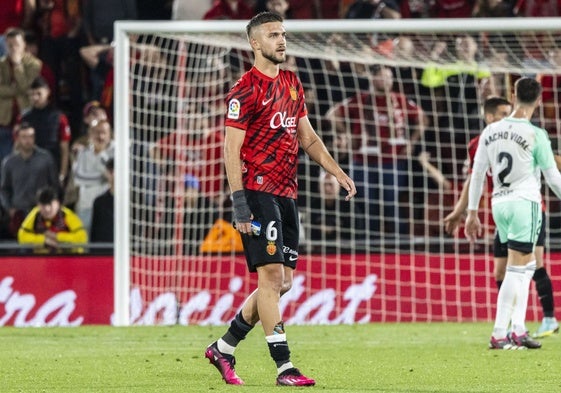 Copete, en un partido con el Mallorca.