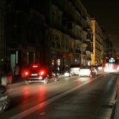 Apagón de luz en la calle de la Paz.