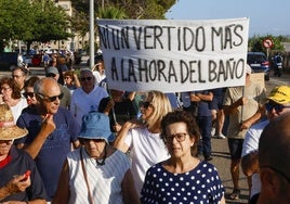 Un momento de la manifestación de este viernes.
