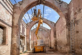 Trabajos en la ermita de Sant Vicent.