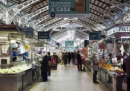 Vista del Mercado Central de Valencia.
