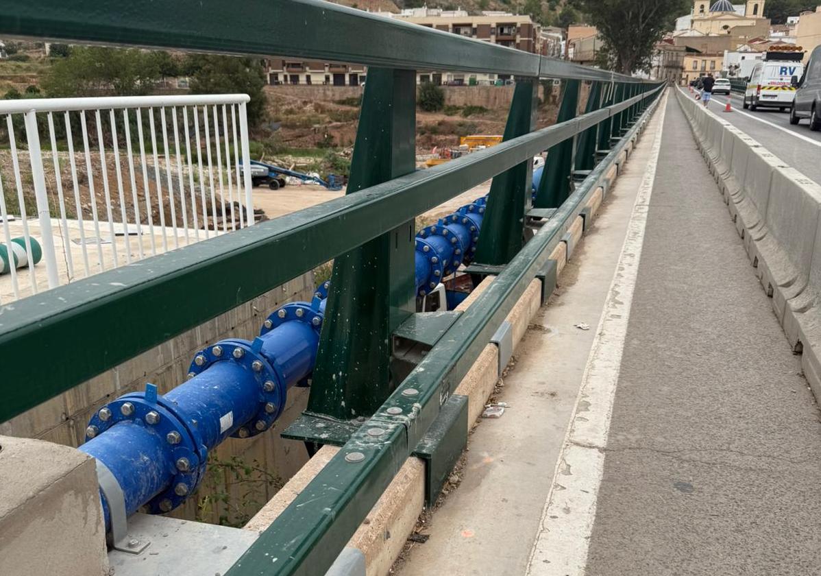 Nueva tubería de suministro de agua.
