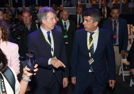 Feijóo y Mazón, en el congreso del PPE que se celebró en Valencia.