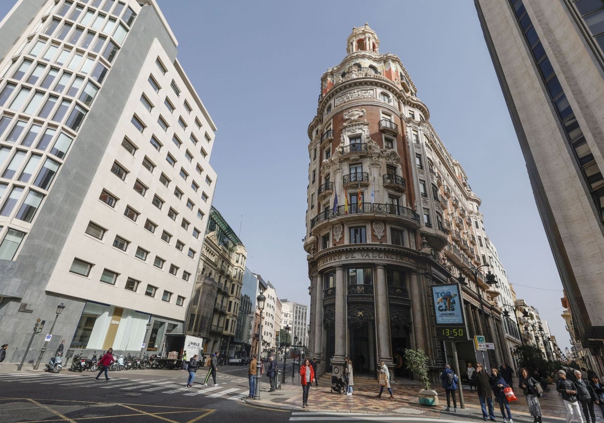 Sede de CaixaBank en Valencia.