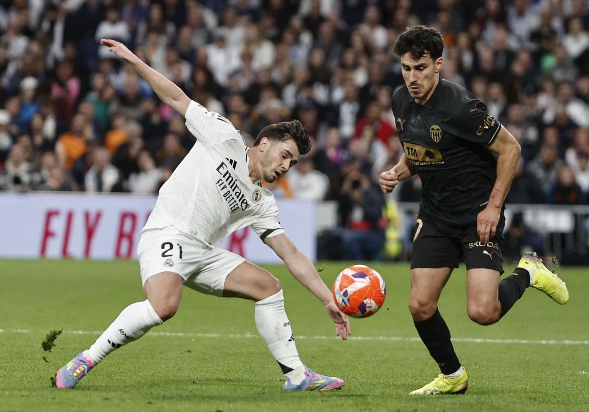 André Almeida, en el partido entre Real Madrid y Valencia.