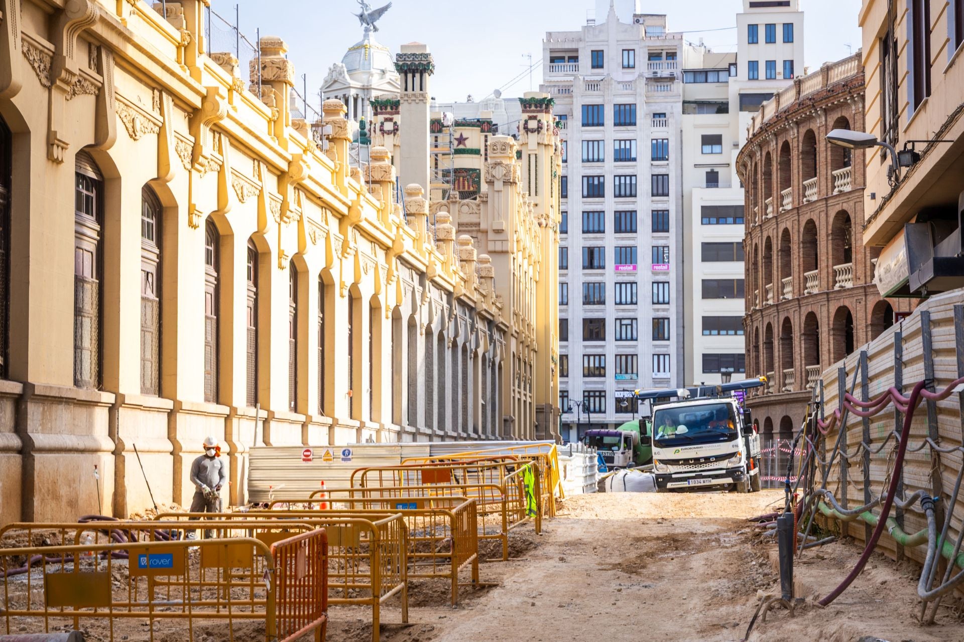 Fotos: Obras entre las estaciones de metro de Xàtiva y Alacant