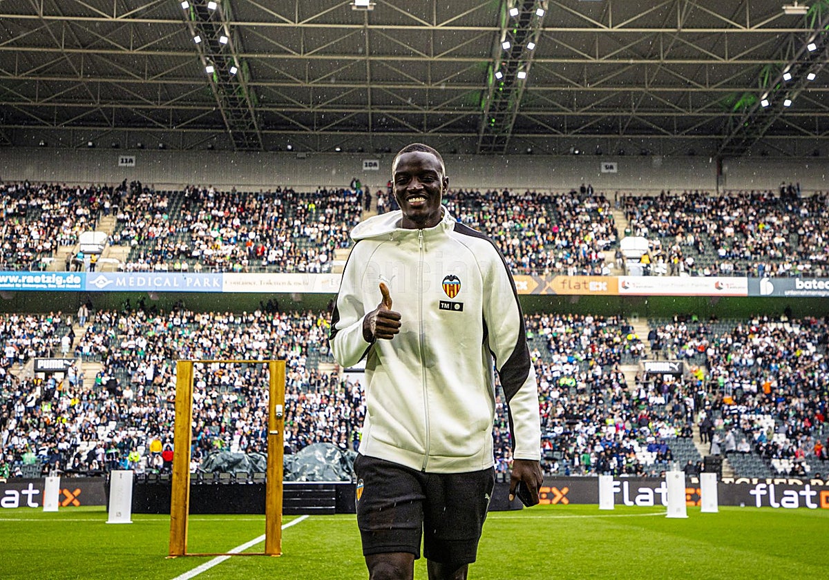 Diakhaby, en la previa del partido.