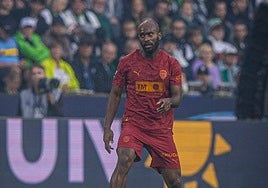 Foulquier, durante el partido del Valencia.