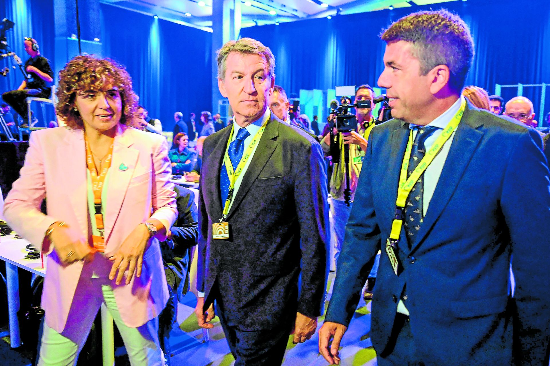 Montserrat, Feijóo y Mazón, en un congreso del PP Europeo en Valencia