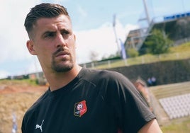 Baptiste Santamaria, durante esta pretemporada.