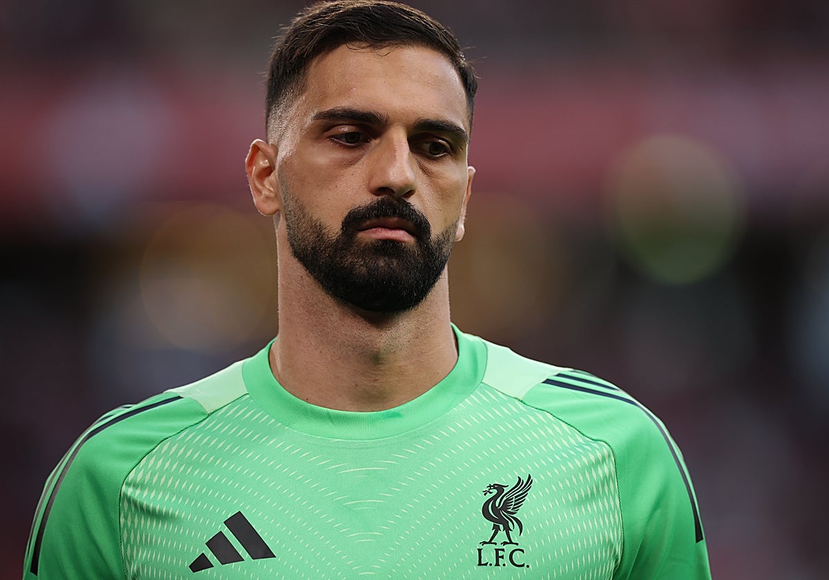 Mamardashvili, durante el partido contra el Athletic de Bilbao.