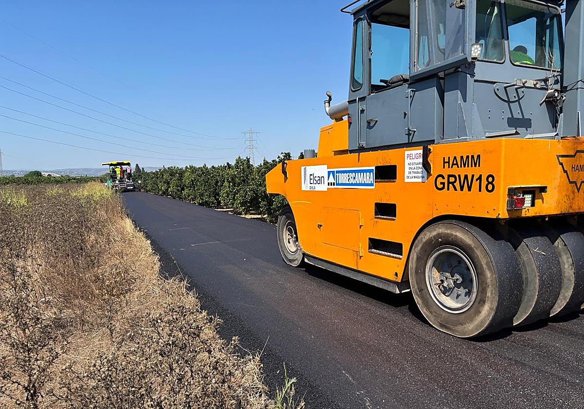 Trabajos en uno de los caminos.