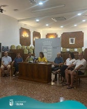 La alcaldesa en la rueda de prensa.