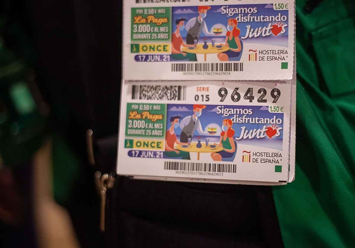 Vendedor de la ONCE, en una imagen de archivo.